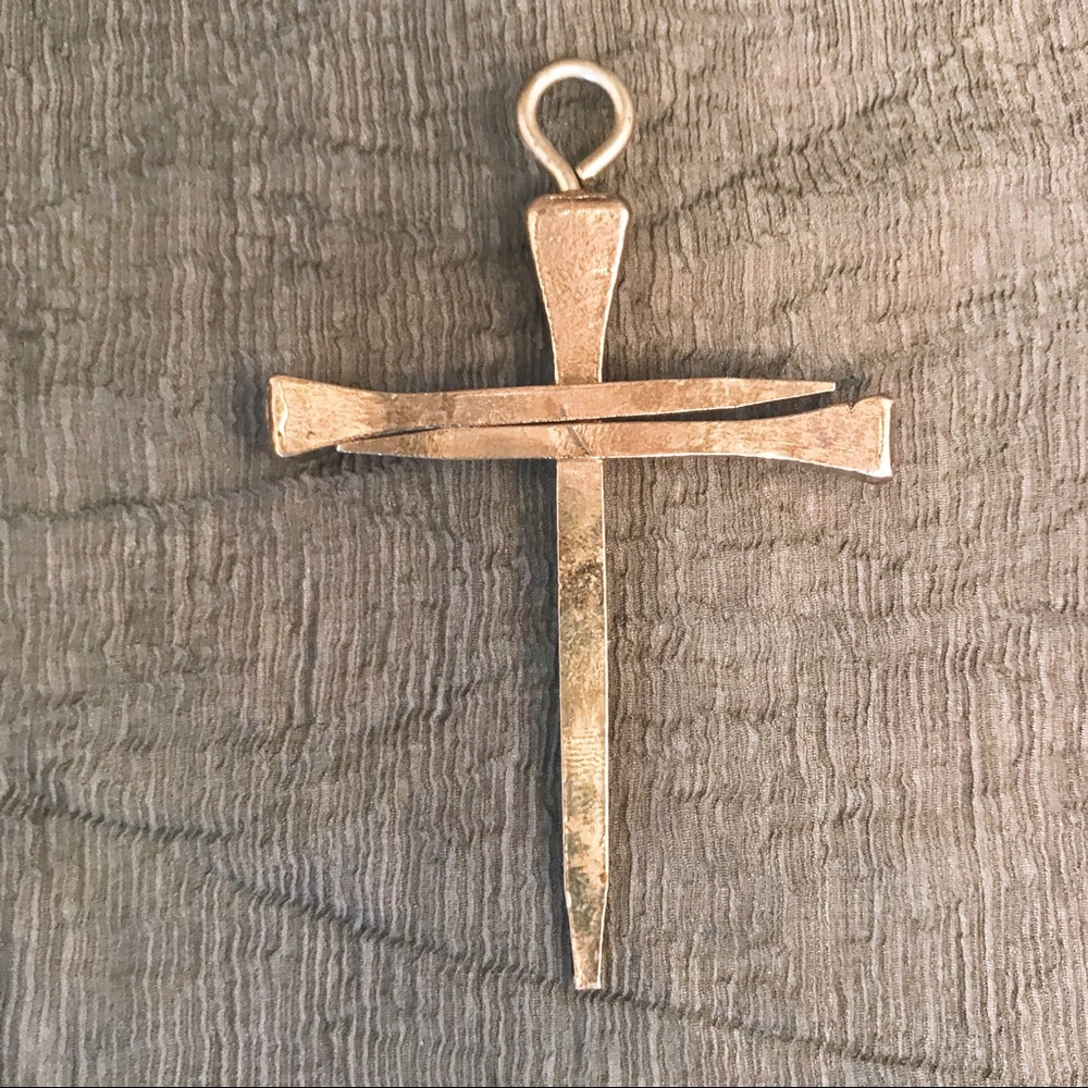 Railroad Nail Cross Pendant